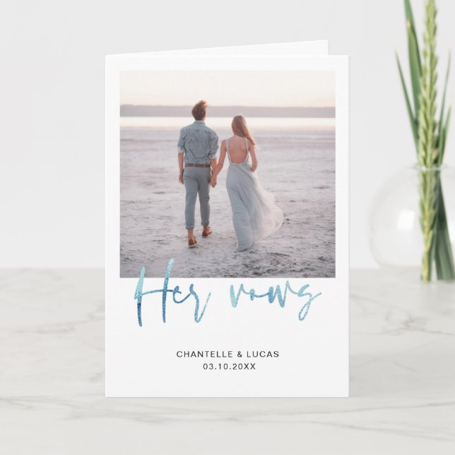 Minimalistisch Ocean Blue Your Voices Card Karte (Vorderseite)