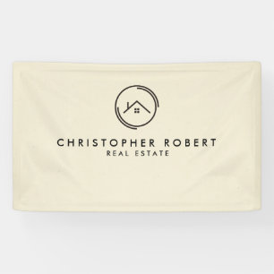 Minimalistisch Off White Real Anwesen Banner