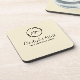 Minimalistisch Off White Real Anwesen Getränkeuntersetzer