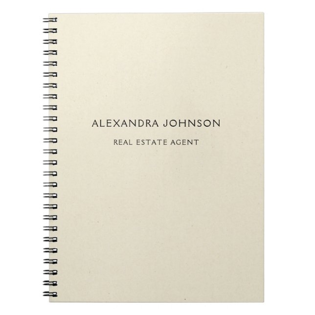 Minimalistisch Off White Real Anwesen Notizblock (Vorderseite)