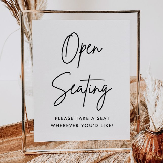 Minimalistisch offenes Sitzzeichen, Sitzsuche Poster (Von Creator hochgeladen)