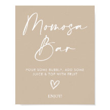 Minimalistisch Oh Baby Dusche Momosa Bar Schild Po