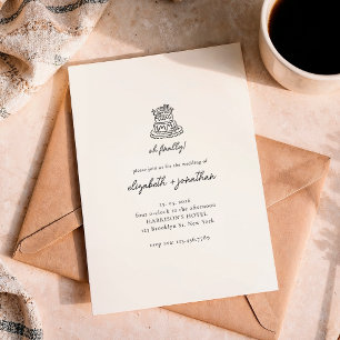 Minimalistisch Oh Final Script Wedding Einladung