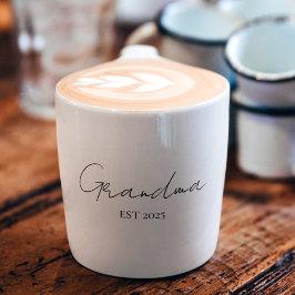 Minimalistisch Oma EST 2025 | Custom Opa Gift Espressotasse