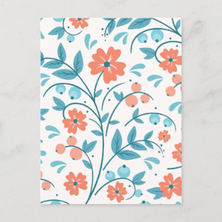 Minimalistisch-orange Blume Feiertagspostkarte