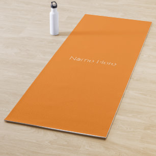 Minimalistisch orange individuelle Name monogramm Yogamatte