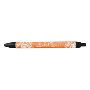 Minimalistisch Orange Mandala Geometric Floral Nam Kugelschreiber