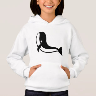 Minimalistisch Orca Whale Hoodie - Kids Pullover i