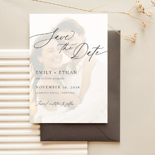 Minimalistisch Overlay Foto Digitale Hochzeit Save The Date
