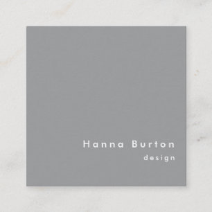 Minimalistisch Pantone Ultimate Grau Quadratische Visitenkarte