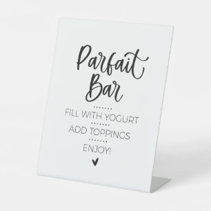 Minimalistisch Parfait Bar Brunch Sign Sockelschild