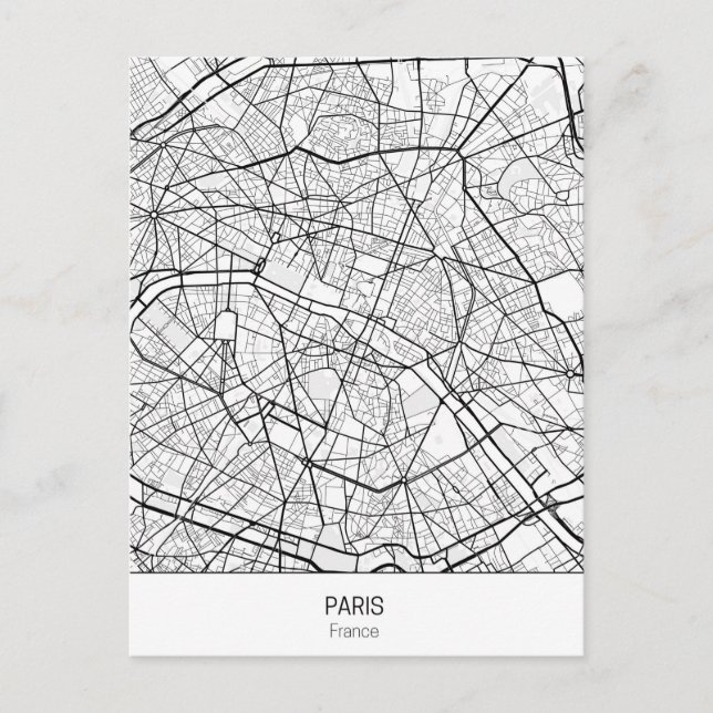 Minimalistisch Paris Frankreich Postkarte (Vorderseite)