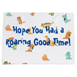 Minimalistisch Pastel Dinosaur Gastgeschenk Tasche Große Geschenktüte