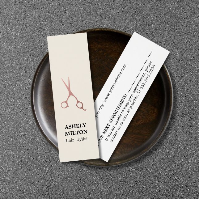 Minimalistisch Pastel Rose Gold Schere Friseur Sal (Von Creator hochgeladen)