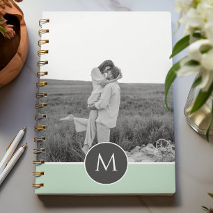 Minimalistisch Pastell-Mint Personalisierter Name Planer