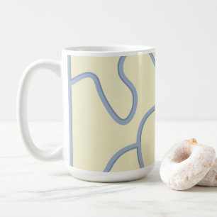 Minimalistisch pastellgelb und violett abstrakt kaffeetasse