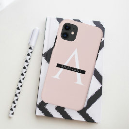 Minimalistisch Pastellrosa Personalisierter Name Case-Mate iPhone Hülle