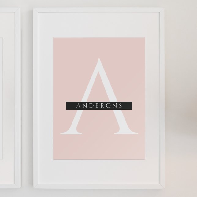 Minimalistisch Pastellrosa Personalisierter Name Poster (Von Creator hochgeladen)