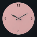 Minimalistisch. Pastelpink. Große Wanduhr<br><div class="desc">Minimalistische Rundwand in Pastellrosa. Verbessert jedes Zimmer.</div>