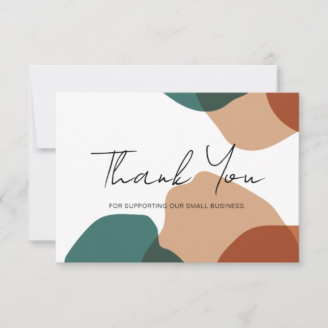 Minimalistisch Patel Abstrakt Vielen Dank Dankeskarte (Vorderseite)