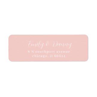 Minimalistisch Peach Pink Elegante Hochzeitadresse