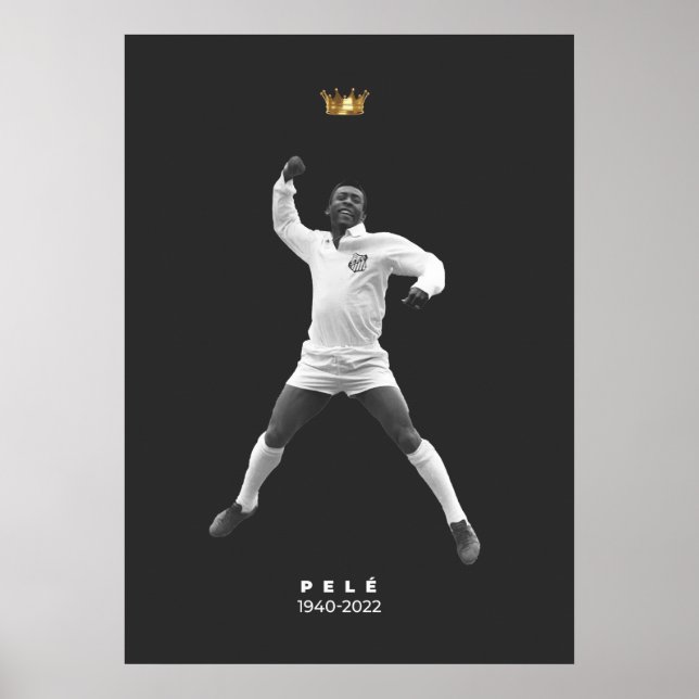 Minimalistisch Pelé - 1940-2022 Poster (Vorne)