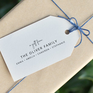 Minimalistisch Personalisiert ein Geschenk aus Fam Geschenkanhänger