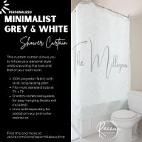 Minimalistisch Personalisiert Grau und Weiß