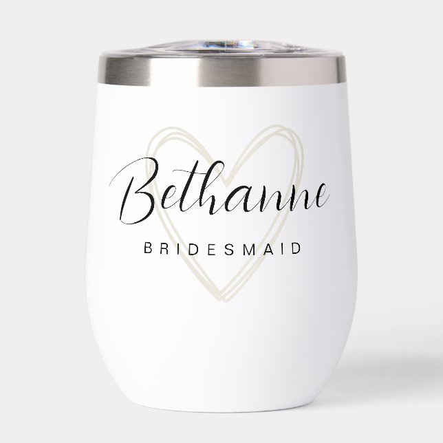 Minimalistisch Personalisierte Bridesmaid (Vorderseite)