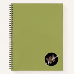 Minimalistisch personalisierte Niedliche Initial m Notizbuch