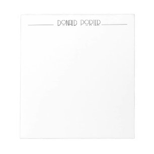 Minimalistisch Personalisierter Editor Notizblock