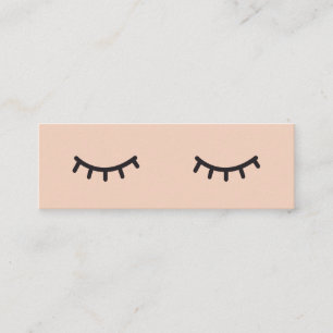 Minimalistisch pfirsichfarbene niedliche Augenlide Mini Visitenkarte