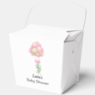 Minimalistisch Pink Balloons Girl Baby Dusche Geschenkschachtel