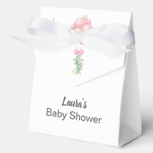 Minimalistisch Pink Balloons Girl Baby Dusche Geschenkschachtel