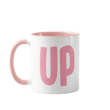 Minimalistisch Pink C UP Tasse - Es ist buchstäbli