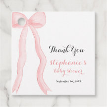 Minimalistisch Pink Coquette Bow Babydusche