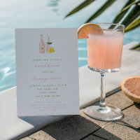 Minimalistisch Pink Lemonade Bridal Brunch