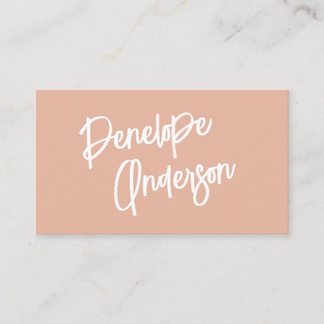 Minimalistisch Pink Neutral Boho Chic Modern Trend Visitenkarte (Vorderseite)