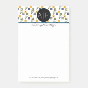 Minimalistisch Pixie Florals Post-it Klebezettel