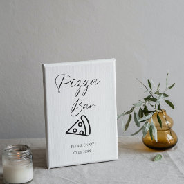 Minimalistisch Pizza Bar Signieren Pizza Probe Din Poster