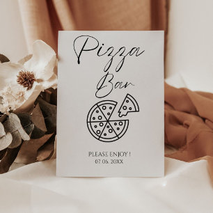 Minimalistisch Pizza Bar Signieren Pizza Probe Din Sockelschild