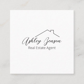 Minimalistisch | Platz | QR-Code Quadratische Visitenkarte