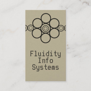 Minimalistisch Pro Circles Business Card, Beige Visitenkarte