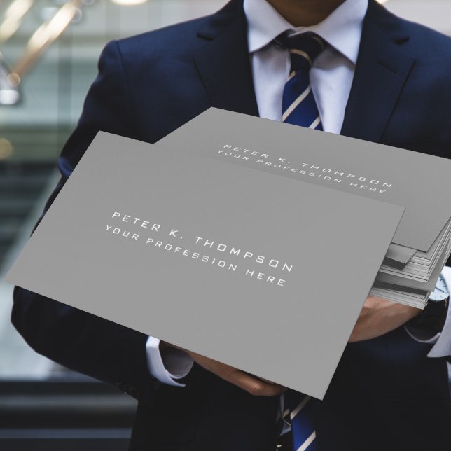 Minimalistisch pro grau modern visitenkarte (Von Creator hochgeladen)