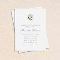 Minimalistisch Protea Blume Boho Pastel Babydusche