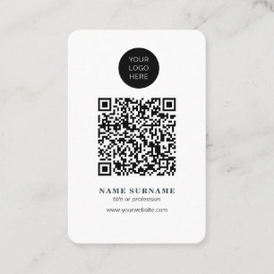 Minimalistisch-QR-Code sauber, einfach beruflich Visitenkarte