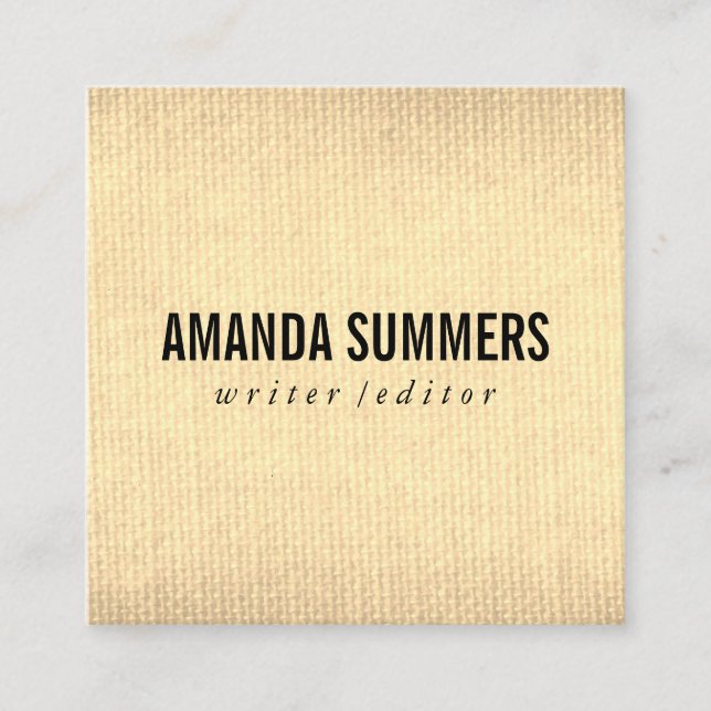 Minimalistisch Quadratische Visitenkarte (Vorderseite)