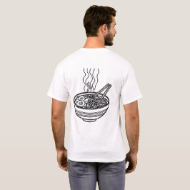 Minimalistisch Ramen Line Art T - Shirt