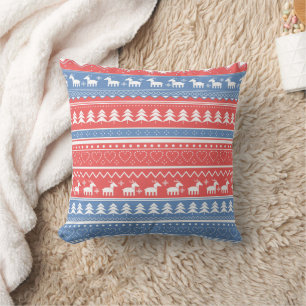 Minimalistisch Red & Blue Christmas - Einzigartige Kissen