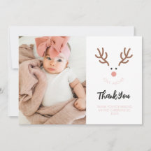 Minimalistisch Reindeer First Christmas Vielen Dan